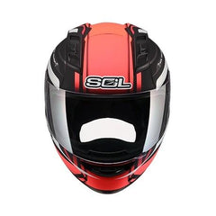 SOL HELMETS - SL-68S II Illusions Helmet GLOSSY ORENGE SILVER. - LRL Motors