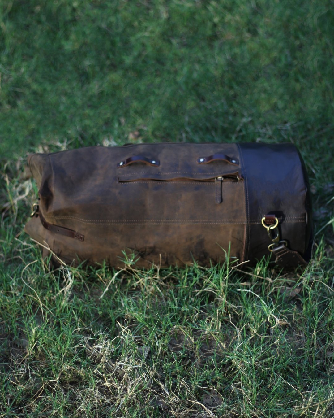 Tripmachine LEATHER MILITARY DUFFEL - LRL Motors