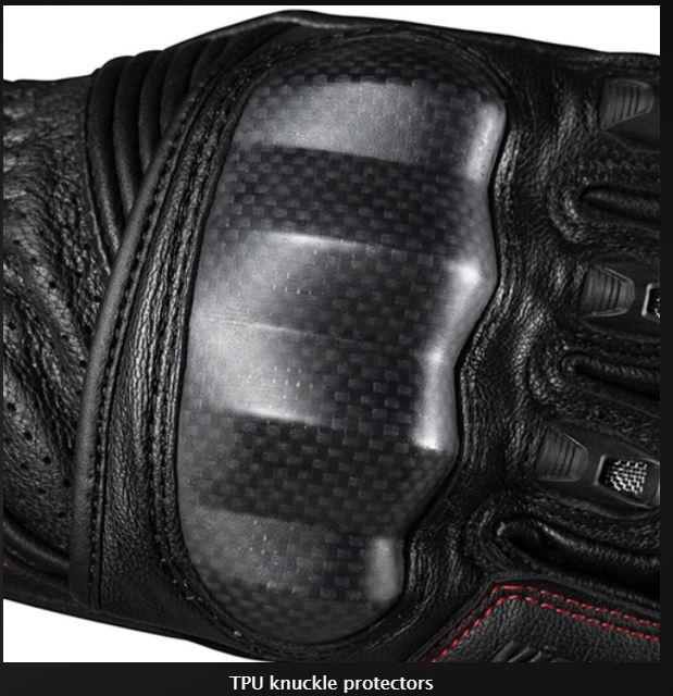 ViaTerra Grid – Full Gauntlet Leather Gloves (Black) - LRL Motors