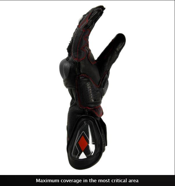 ViaTerra Grid – Full Gauntlet Leather Gloves (Black) - LRL Motors
