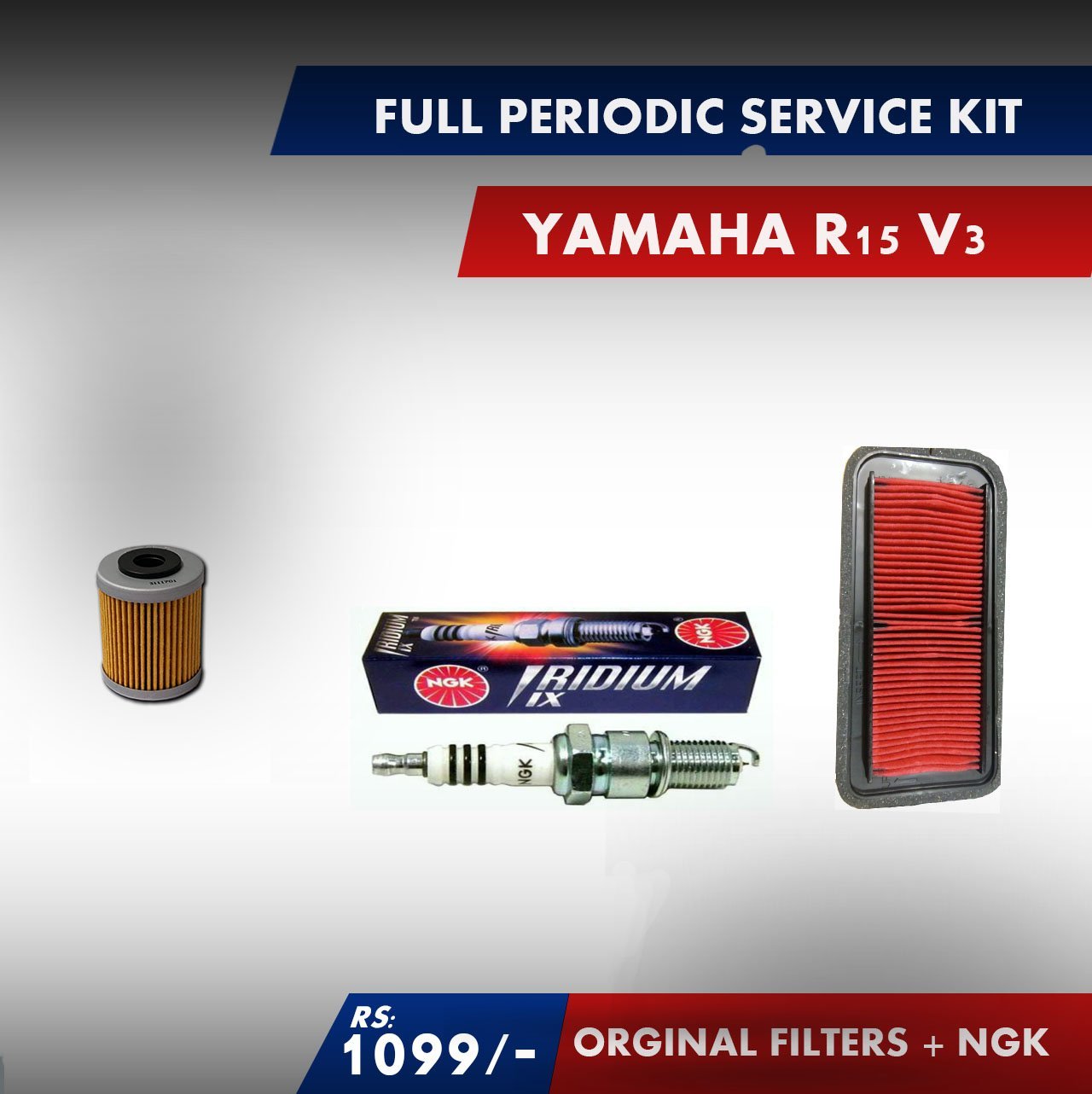 Yamaha R15 V1 full periodic service kit - LRL Motors