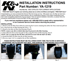 Yamaha R15 V3 K&N Replacement Air Filter - LRL Motors