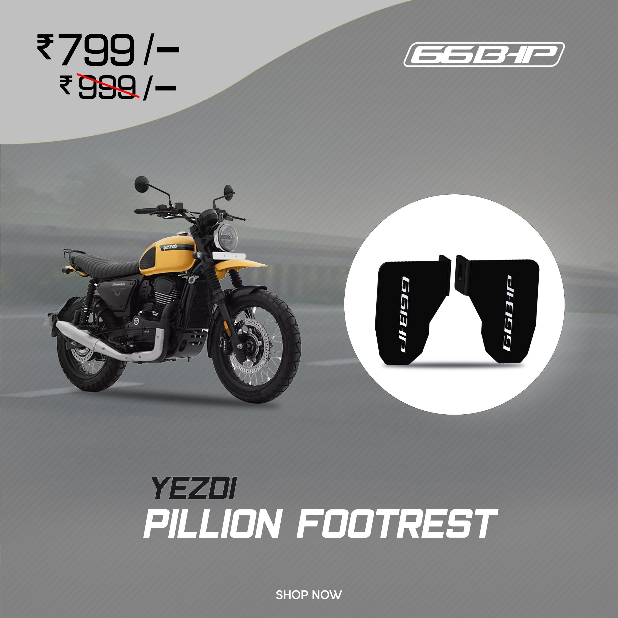 Yezdi Scrambler Pillion Footrest - LRL Motors
