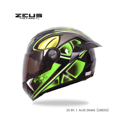ZEUS ZS-811 AL 42 HELMET – GREEN BLACK - LRL Motors