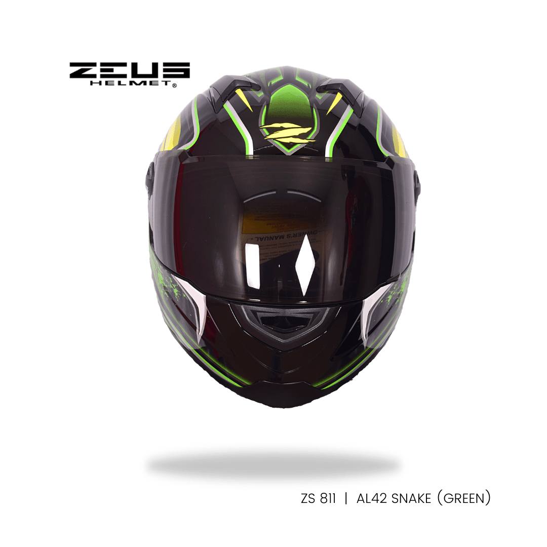 ZEUS ZS-811 AL 42 HELMET – GREEN BLACK - LRL Motors