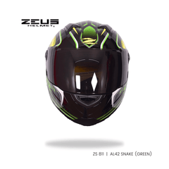 ZEUS ZS-811 AL 42 HELMET – GREEN BLACK - LRL Motors