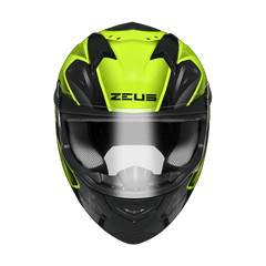 ZEUS ZS-811 BLACK AL39 FLUROESCENT YELLOW HELMET - LRL Motors