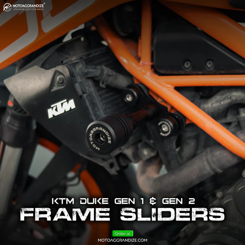 KTM Duke 125/200/ 250/390 Motoaggrandize Frame Slider Crash Protector