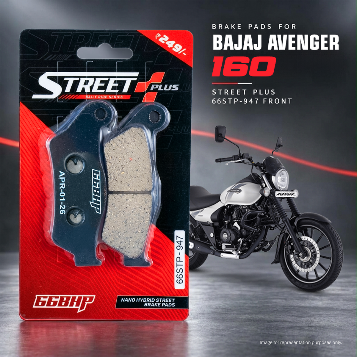 Bajaj Avenger 160/180/22066BHP Street Plus Brake Pads