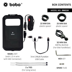BOBO BM11H  Waterproof(with Charger) SAE Connector +USB Cable   Bike phone Holder