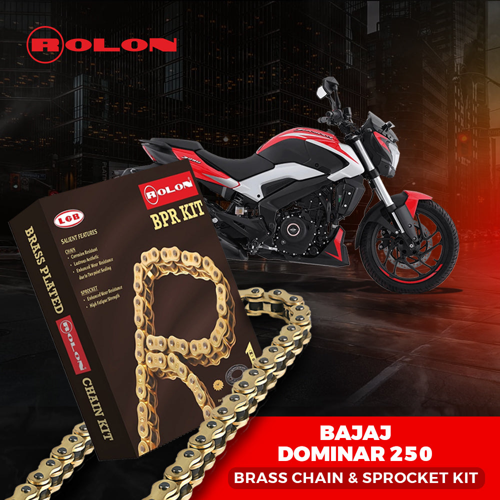 Bajaj Dominar 250 Rolon Brass Chain & Sprocket Kit