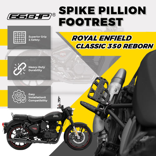 RE Classic Reborn Spike Pillion Footrest By 66Bhp ( Pair )