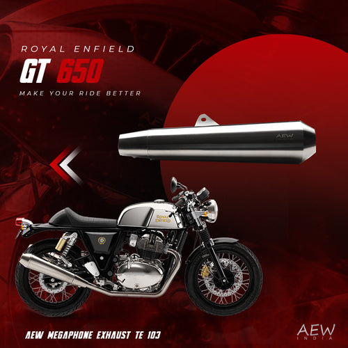 Royal Enfield Interceptor /GT 650 AEW Megaphone Exhaust TE 103