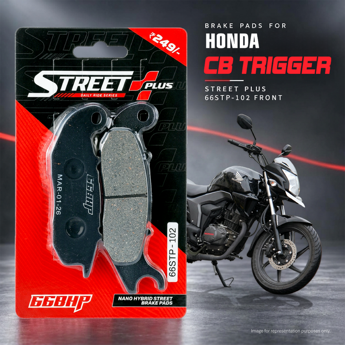 Honda CB Trigger 66BHP Street Plus Brake Pads
