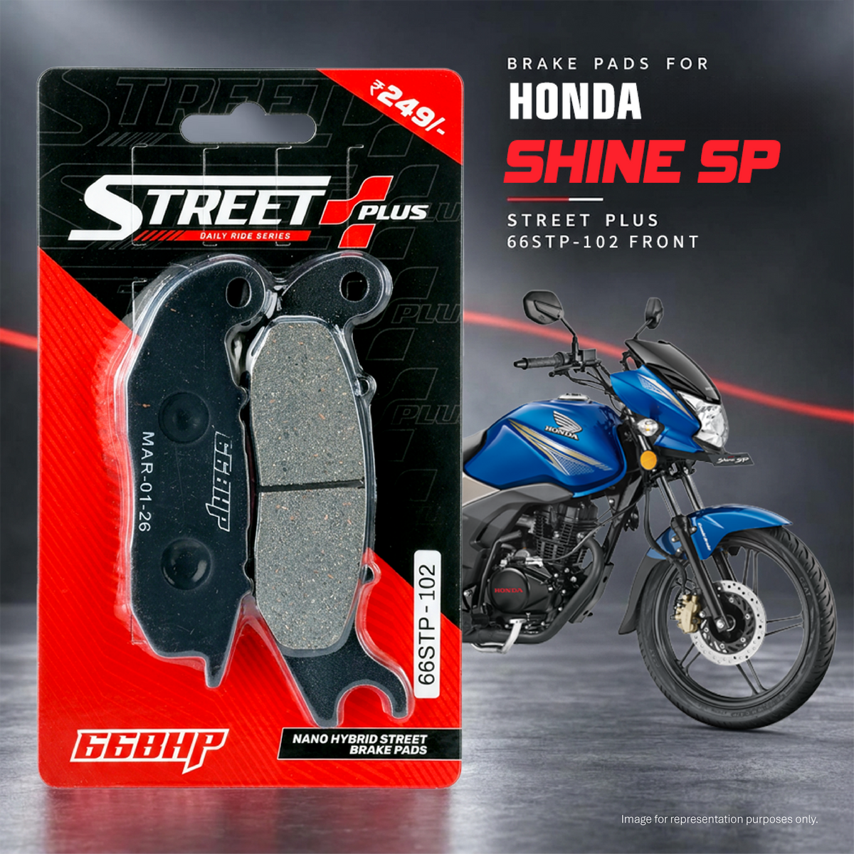 Honda Shine SP 66BHP Street Plus Brake Pads