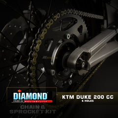 KTM Duke 200CC (6H) - Diamond Chain Sprocket Kit (K187)