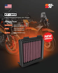 KTM 390 Enduro K&N KT-2412 Replacement Air Filter (2025 Models)