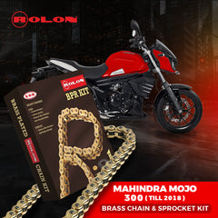 Mahindra Mojo 300 ( Till 2018 ) Rolon Brass Chain and Sprocket Kit