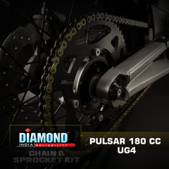 Bajaj Pulsar 180CC UG4  -  Diamond Chain Sprocket Kit (K170)