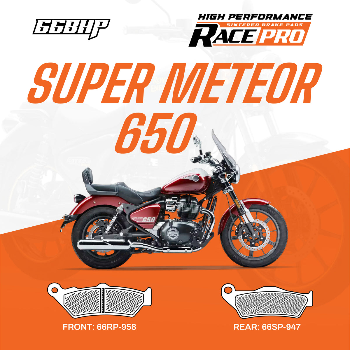 Royal Enfield Super meteor 650 Race Pro Sintered Brake Pad