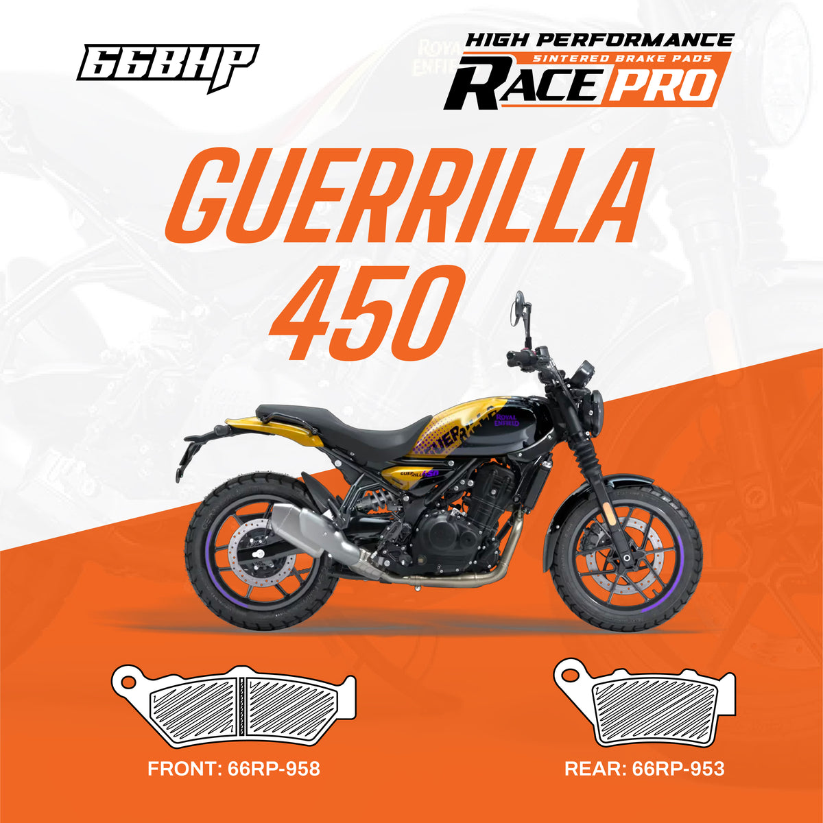 Royal Enfield Guerrilla 450 Race Pro Sintered Brake Pad
