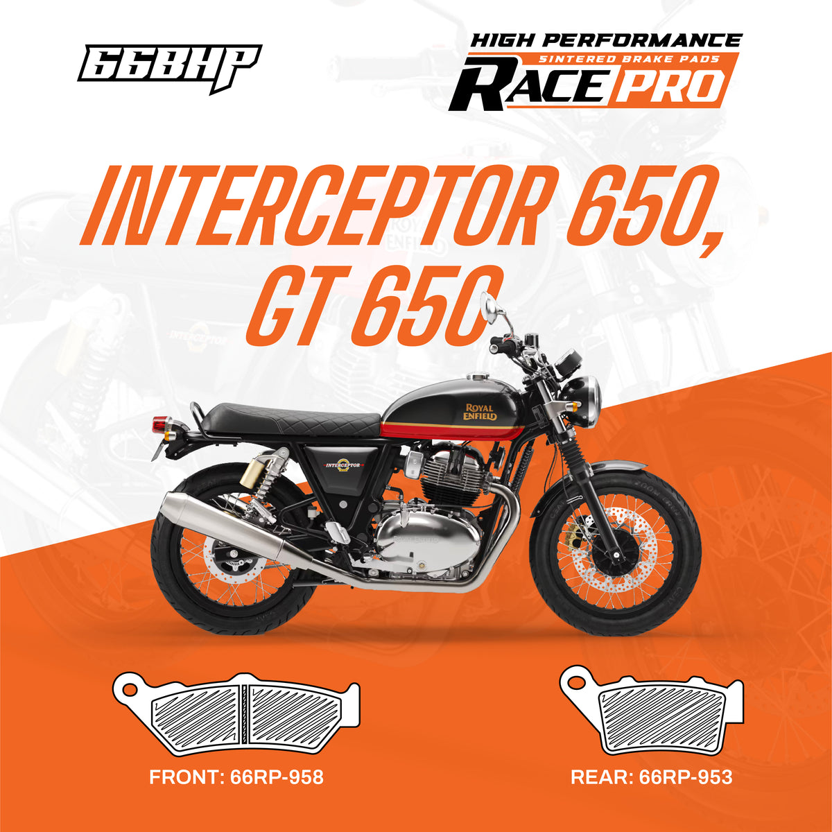 Royal Enfield GT Interceptor 650 Race Pro Sintered Brake Pad