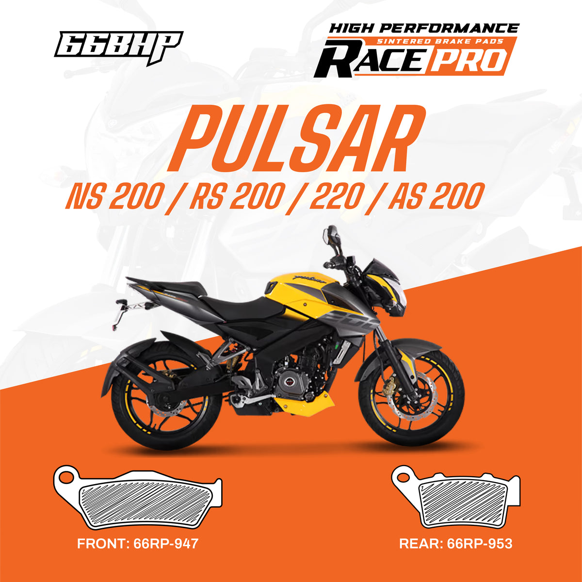 Bajaj Pulsar 220 / AS 200 Race Pro Sintered Brake Pad