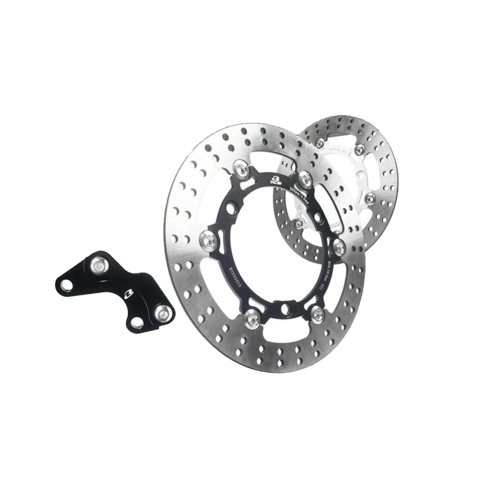 Racing Boy Aerox  STEEL FLOATING BRAKE DISC E2+ SERIES AEROX 260MM - BLACK (WITH BRACKET)