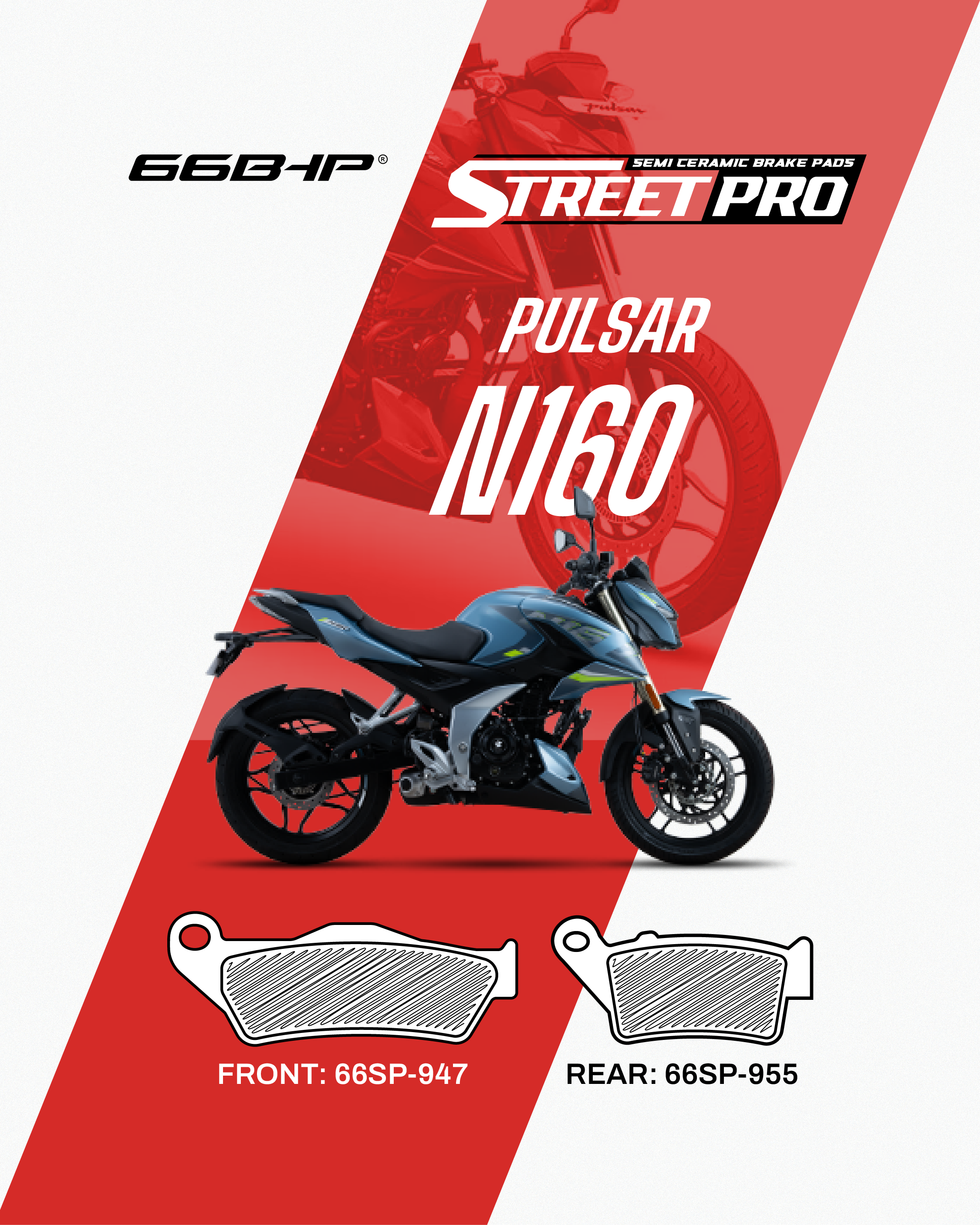 Bajaj Pulsar N 160 Street Pro Semi Ceramic Brake Pads