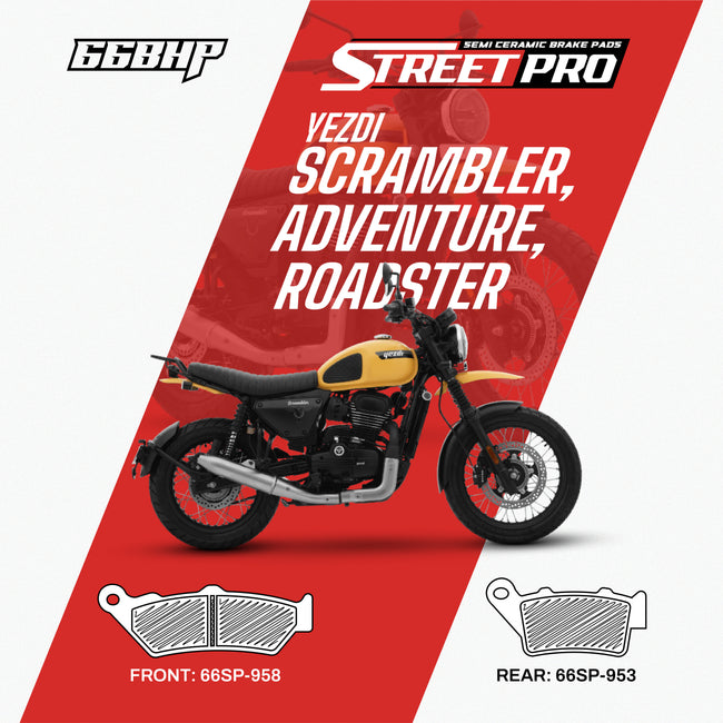 Yezdi scrambler /adventure/roadster 66 bhp semi ceramic pro brake pad