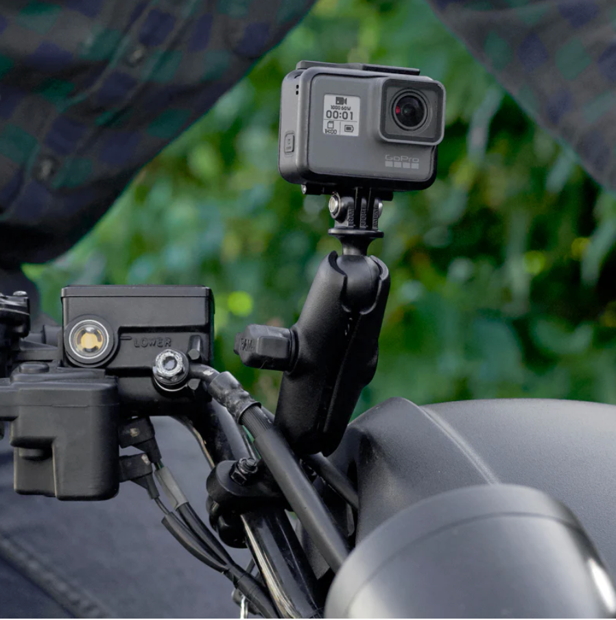 RAM® U-Bolt Double Ball Mount with Action Camera Adapter - Medium