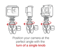 RAM® U-Bolt Double Ball Mount with Action Camera Adapter - Medium