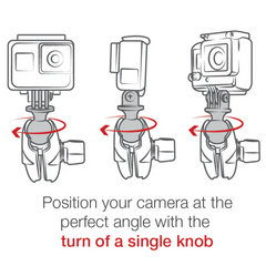 RAM® Tough-Claw™ Clamp Mount with Action Camera Adapter - Aluminum