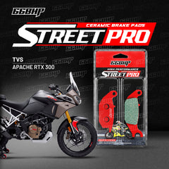 TVS Apache RTX 300 66 BHP street pro semi ceramic brake pad