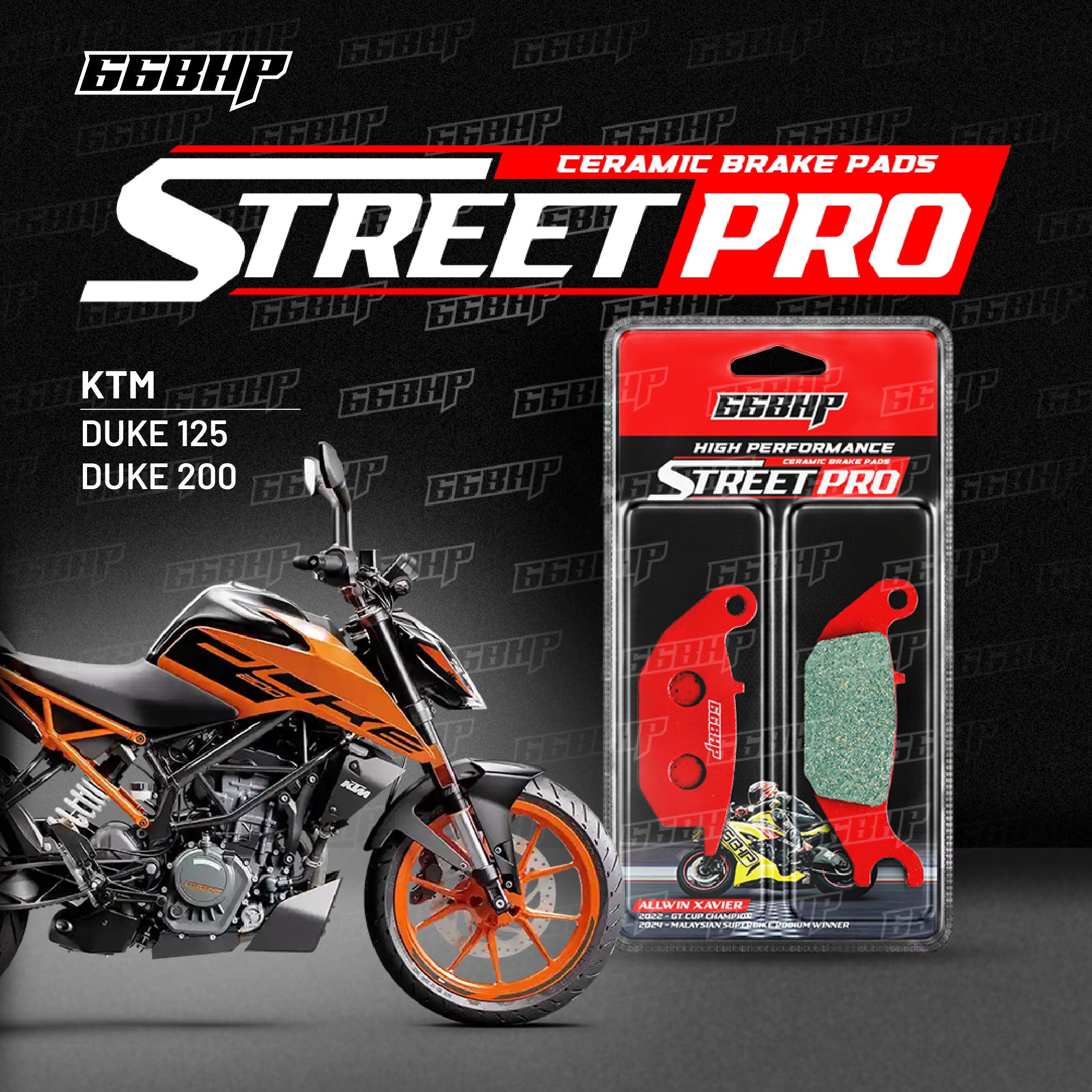 KTM Duke / RC 200 Street Pro Semi Ceramic Brake Pads