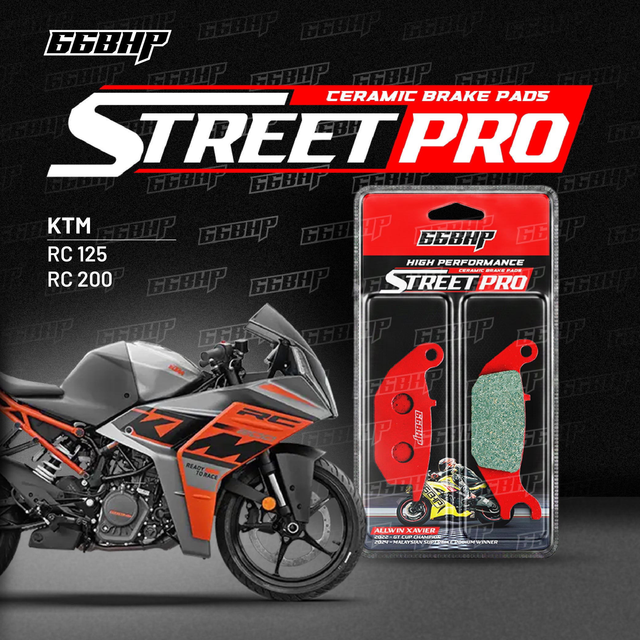 KTM Duke / RC 200 Street Pro Semi Ceramic Brake Pads