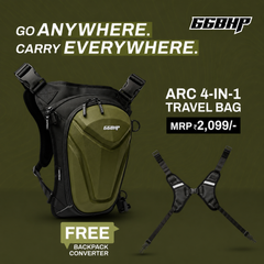 66BHP x Vantora ARC 4-in-1 Thigh Bag – Hydration Compatible Riding & Travel Bag