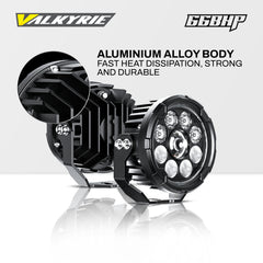 66BHP VALKYRIE 4.5" 120W ULTRA VISION AUXILIARY LIGHT – HIGH/LOW BEAM + AMBER DRL | 13200 LUMENS | IP68 WATERPROOF