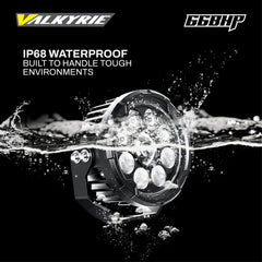 66BHP VALKYRIE 4.5" 120W ULTRA VISION AUXILIARY LIGHT – HIGH/LOW BEAM + AMBER DRL | 13200 LUMENS | IP68 WATERPROOF