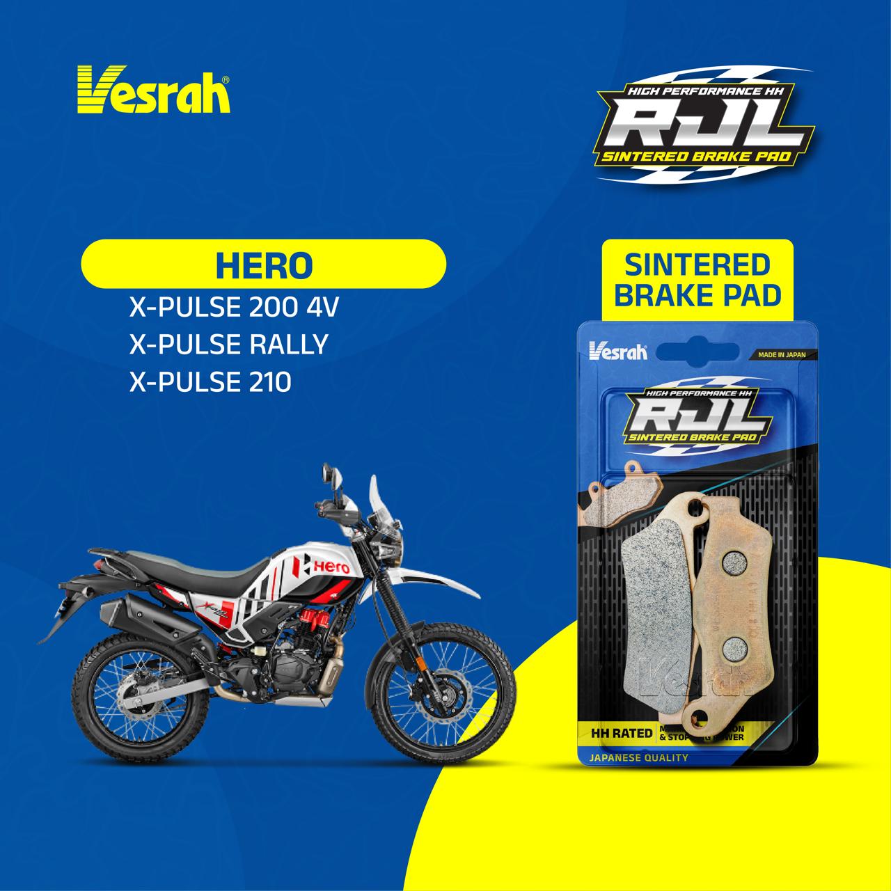 Hero X pulse 200 /210/ Rally  Vesrah RJL Sintered Brake Pad