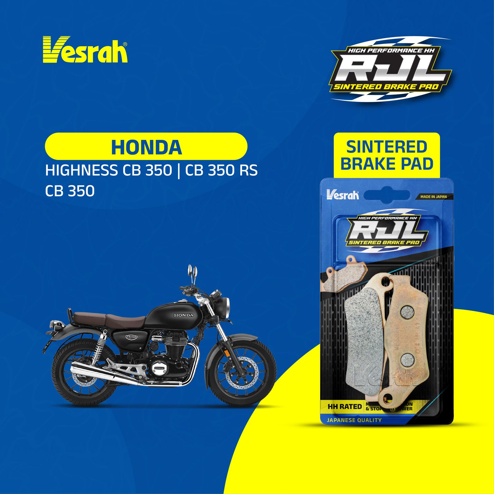 Honda CB 350 H'ness / CB 350 RS Vesrah RJL Sintered Brake Pad