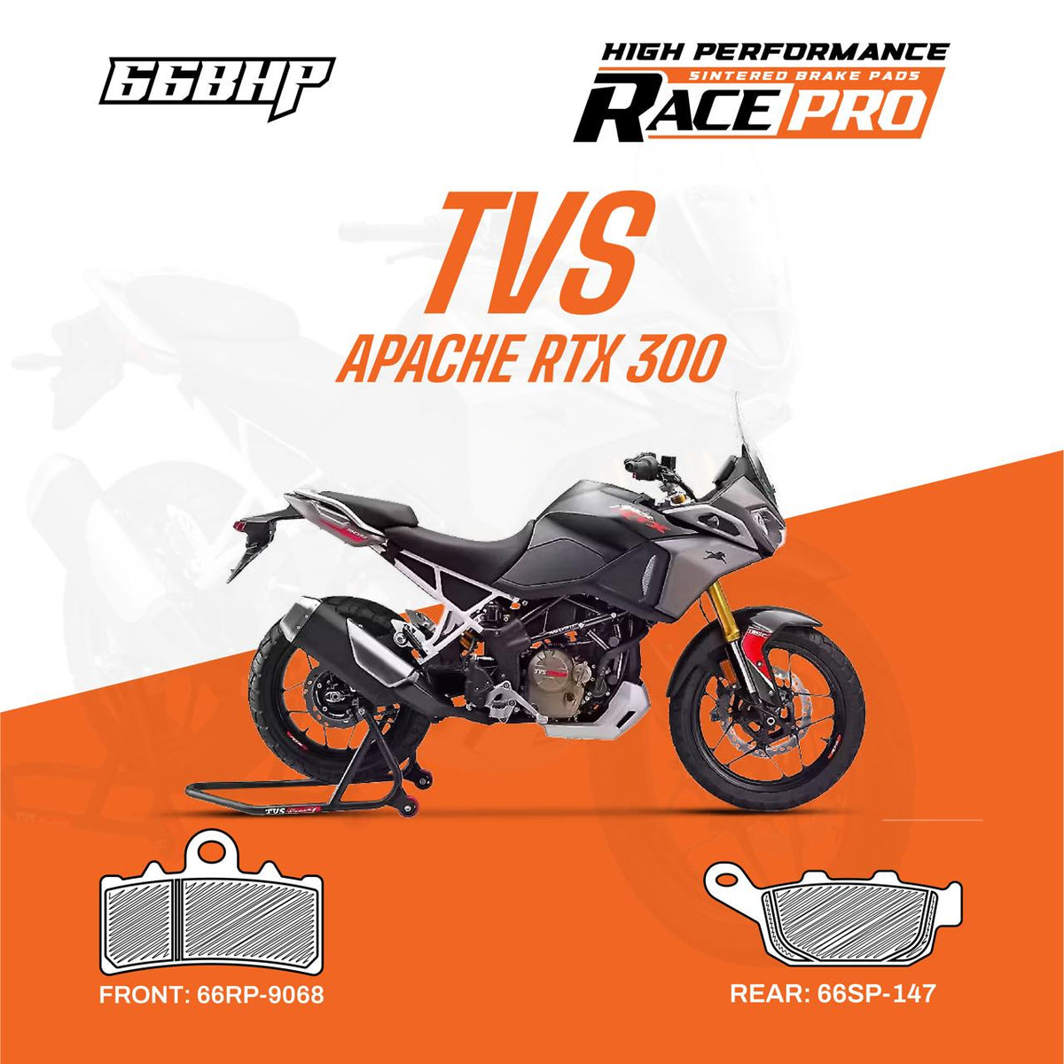 TVS Apache RTX 300 Race pro sintered Brake pads
