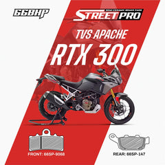 TVS Apache RTX 300 66 BHP street pro semi ceramic brake pad