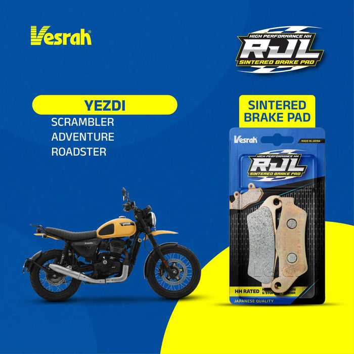 Yezdi Scrambler /Adventure/Roadster Vesrah RJL Sintered Brake Pad