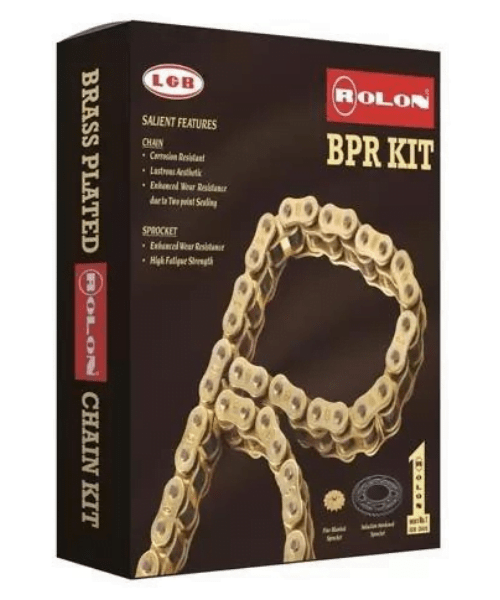 Bajaj Pulsar RS 200 Rolon Brass chain & Sprocket Kit - LRL Motors