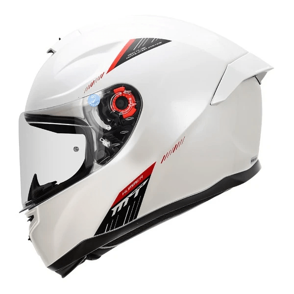 MT Helmet HUMMER SOLID - GLOSS PEARL WHITE - LRL Motors