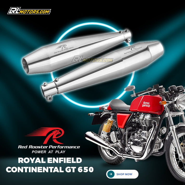 Royal Enfield Continental GT 650 Red Rooster Performance Exhaust Stellar - LRL Motors