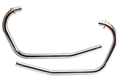 Royal Enfield Super Meteor 650 Silver Stallion Performance Big Bore Free Flow Bend Pipes