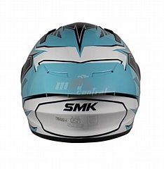 SMK Stellar Sports Adox Gloss Blue White Black (GL512) Helmet - LRL Motors