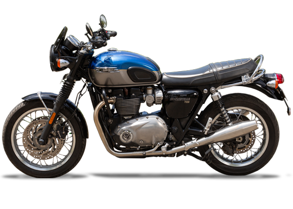 Triumph T120 / (1200) Bonne Silver Stallion Performance Exhaust (Slip-On)